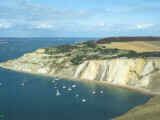 Alum Bay, multicoloured sand cliffs